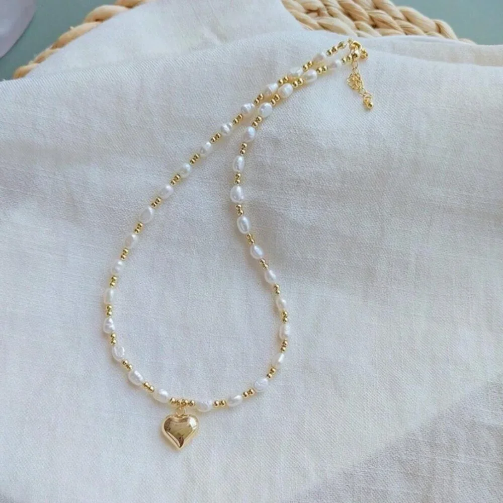18K Gold Plated and Cultured Pearl Necklace - Picture 2 of 4